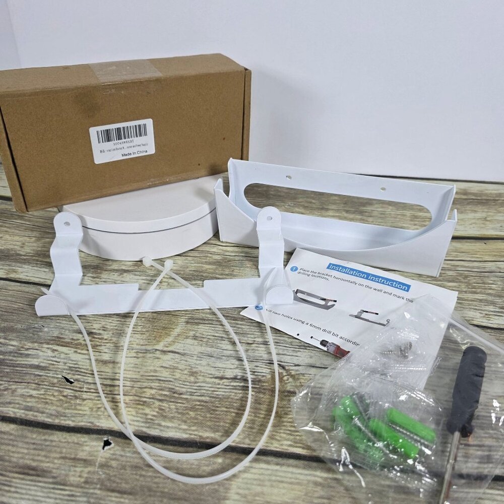 Starlink Router & Power Supply Wall Mount Bracket With Installation Kit - White